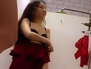 Singapore Chinese Red Dress Milf Changing Room Nude