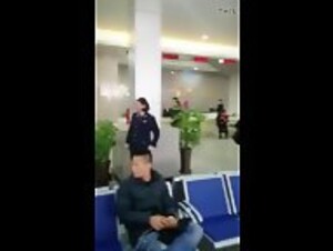 Chinese Nude Girl at the Airport